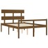 Cama personas mayores cabecero madera marrón miel 140x200