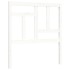 Estructura de cama con cabecero madera maciza blanco 90x200