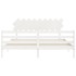 Estructura cama de matrimonio con cabecero madera maciza