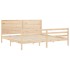 Estructura de cama con cabecero madera maciza 200x200