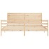 Estructura de cama con cabecero madera maciza 200x200