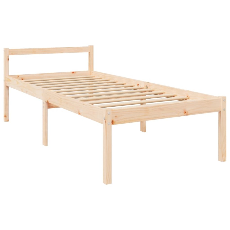 Cama para personas mayores con cabecero madera