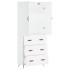 Aparador alto madera contrachapada blanco 69,5x34x180