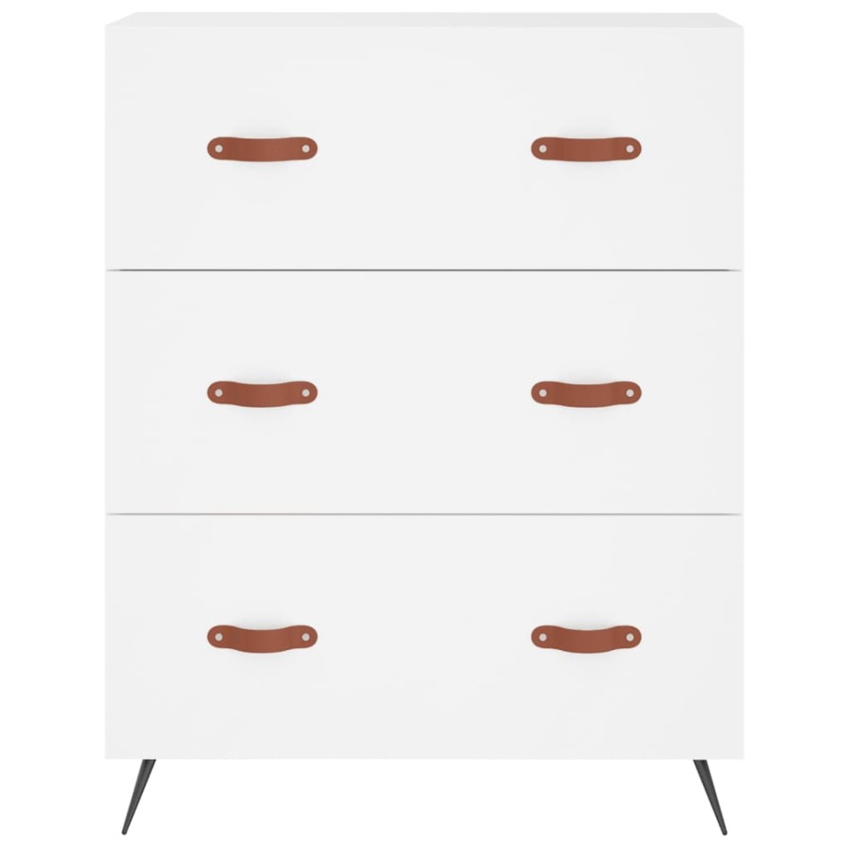 Aparador alto madera contrachapada blanco 69,5x34x180