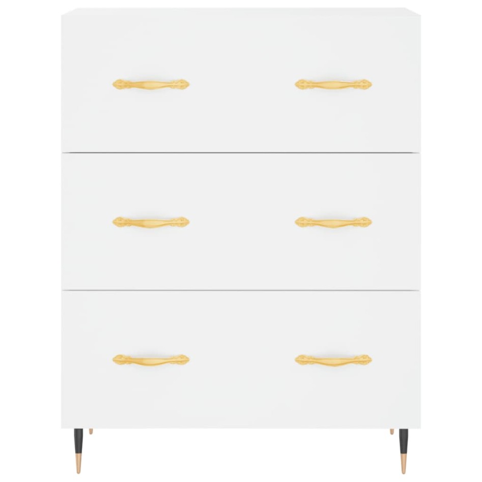 Aparador alto madera contrachapada blanco 69,5x34x180