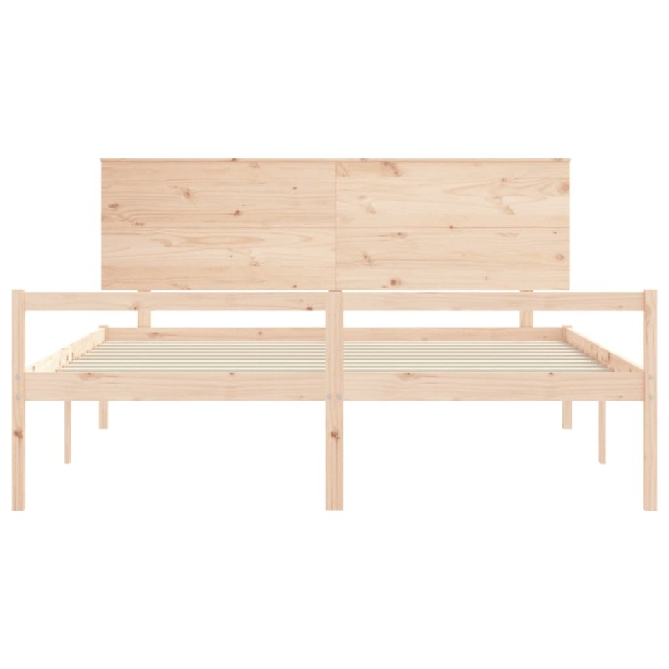Cama para personas mayores con cabecero madera maciza