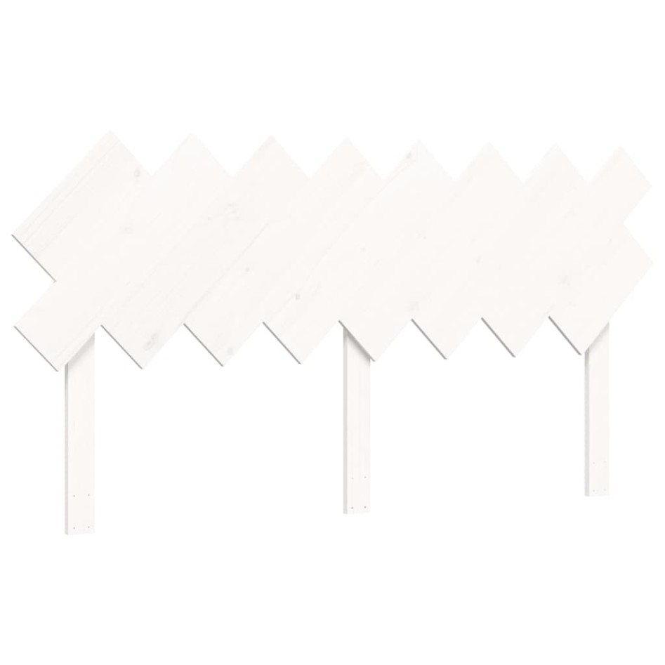 Cama personas mayores cabecero madera maciza blanco 160x200