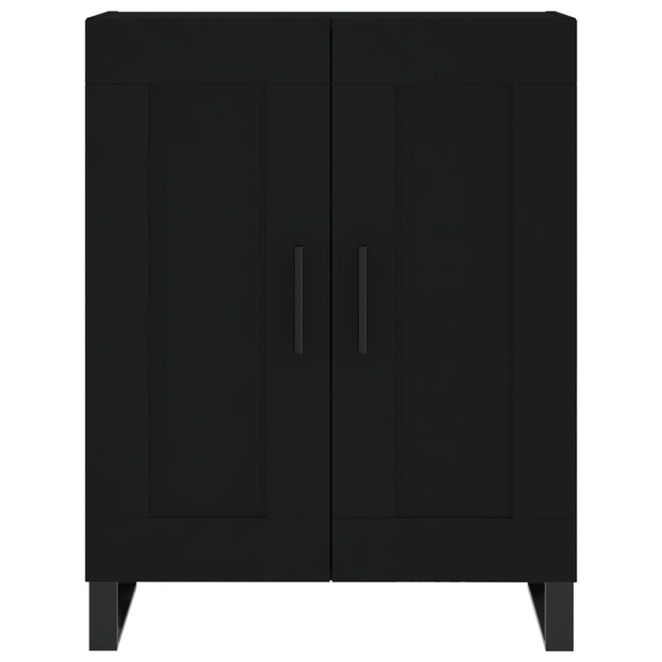 Aparador alto madera contrachapada negro 69,5x34x180