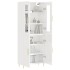 Aparador alto madera contrachapada blanco brillo 69,5x34x180