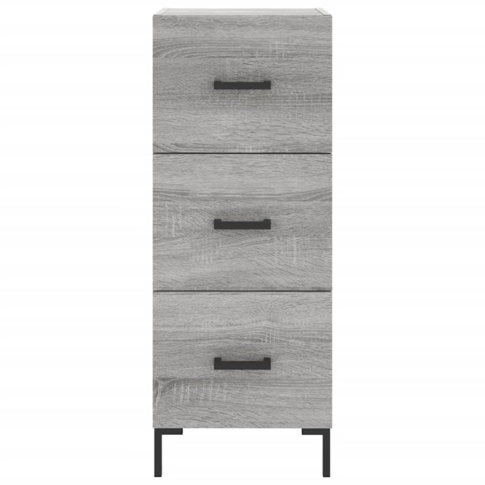 Aparador alto madera contrachapada gris Sonoma 34,5x34x180