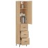 Aparador de madera contrachapada roble Sonoma 34,5x34x180