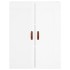 Aparador alto madera contrachapada blanco brillo 69,5x34x180
