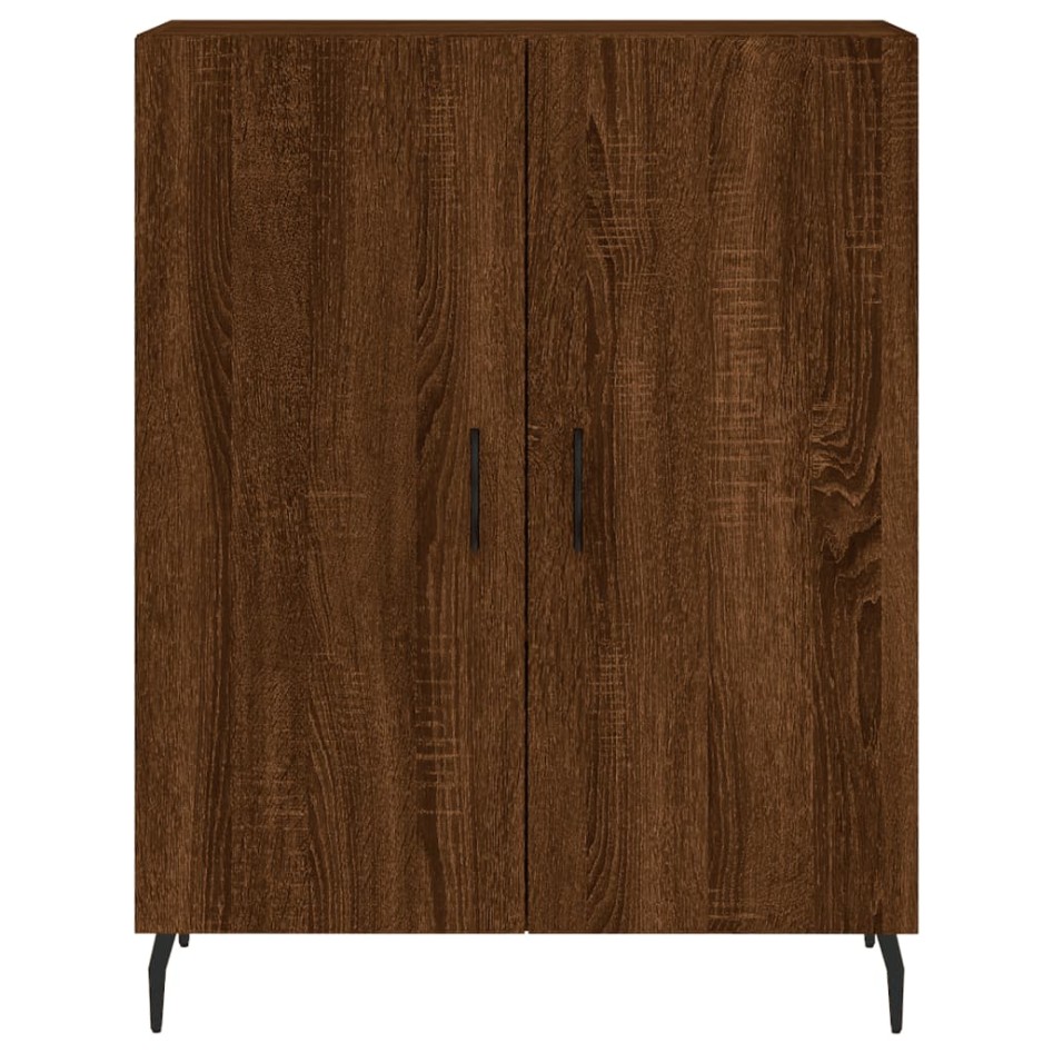 Aparador alto madera contrachapada marrón roble 69,5x34x180