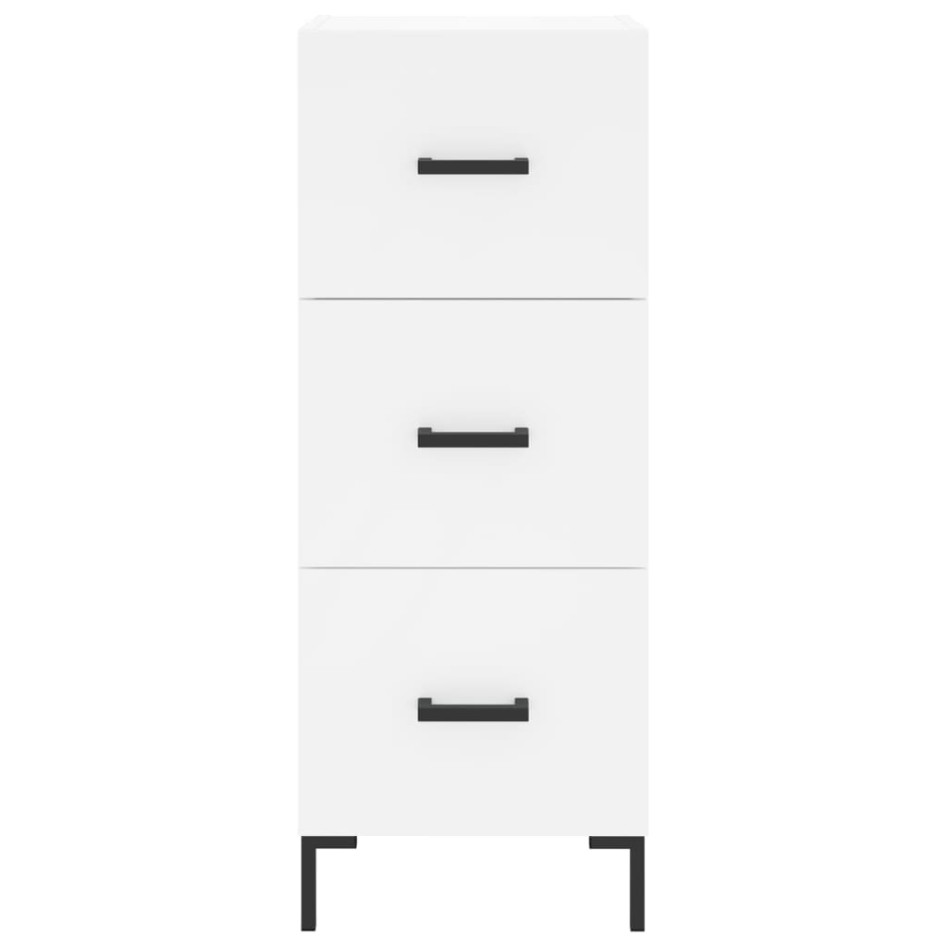 Aparador alto madera contrachapada blanco 34,5x34x180