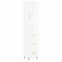 Aparador alto madera contrachapada blanco brillo 34,5x34x180