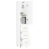 Aparador alto madera contrachapada blanco brillo 34,5x34x180