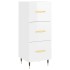 Aparador alto madera contrachapada blanco brillo 34,5x34x180