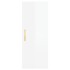 Aparador alto madera contrachapada blanco brillo 34,5x34x180
