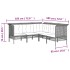 Set de muebles de jardín 8 pzas y cojines ratán sintético