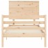 Estructura de cama con cabecero madera maciza 100x200