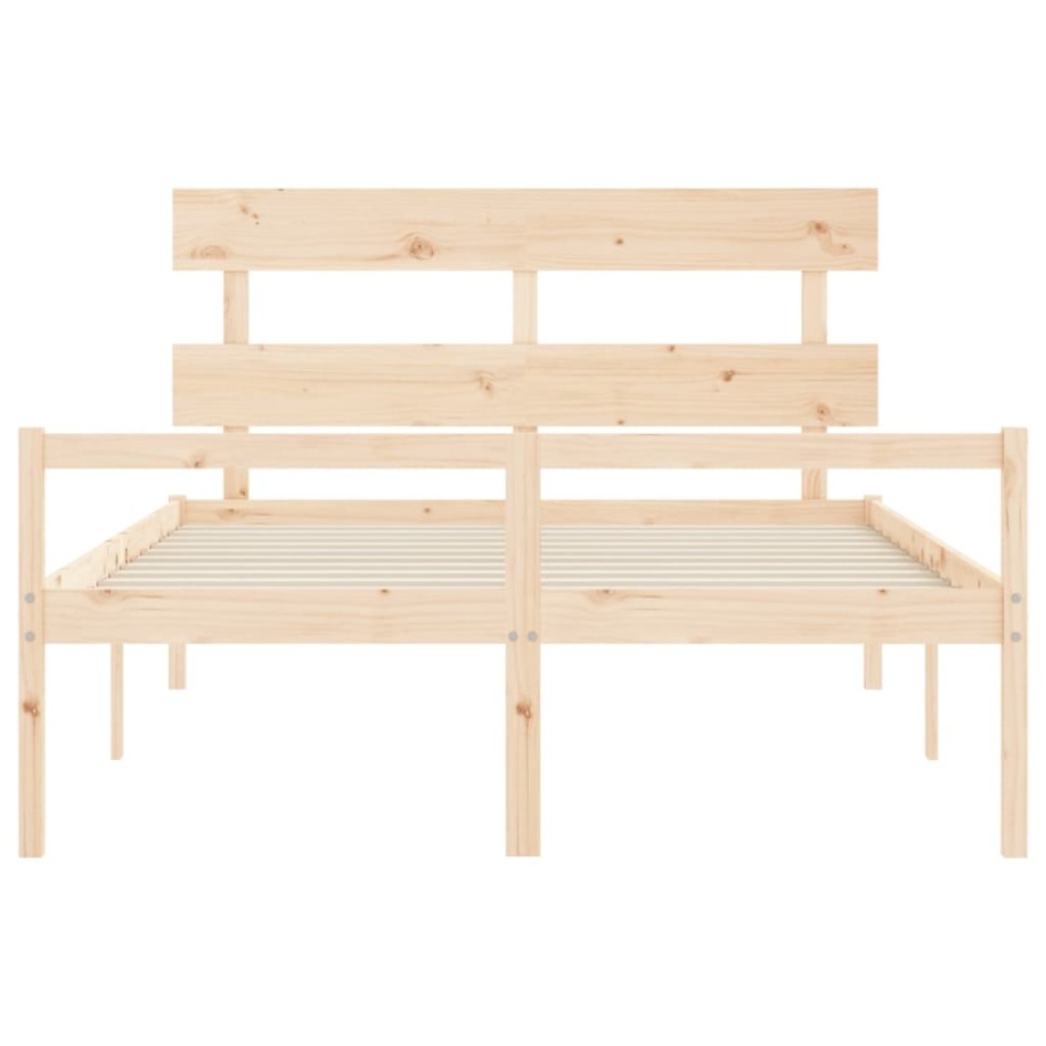 Cama para personas mayores con cabecero madera maciza