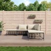 Juego de muebles de jardín 5 pzas cojines antracita ratán PE