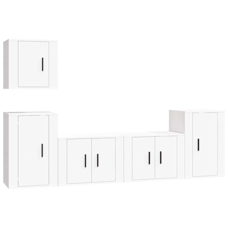 Set de muebles para TV 5 piezas madera contrachapada