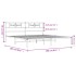 Estructura de cama con cabecero metal blanca 200x200