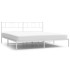 Estructura de cama de metal con cabecero blanco 183x213