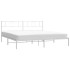 Estructura de cama de metal con cabecero blanco 183x213