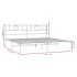 Estructura de cama de metal con cabecero blanco 183x213
