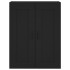 Aparador alto madera contrachapada negro 69,5x34x180