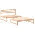 Juego de muebles de jardín 2 piezas y cojines madera