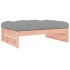 Juego de muebles jardín 2 pzas y cojines madera abeto