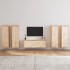 Muebles para TV 3 piezas madera maciza de