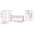 Muebles para TV 3 piezas madera maciza de