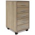 Cajonera de oficina con ruedas 5 cajones color