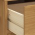 Aparador alto con puertas vidrio FLAM madera pino 80x40x180