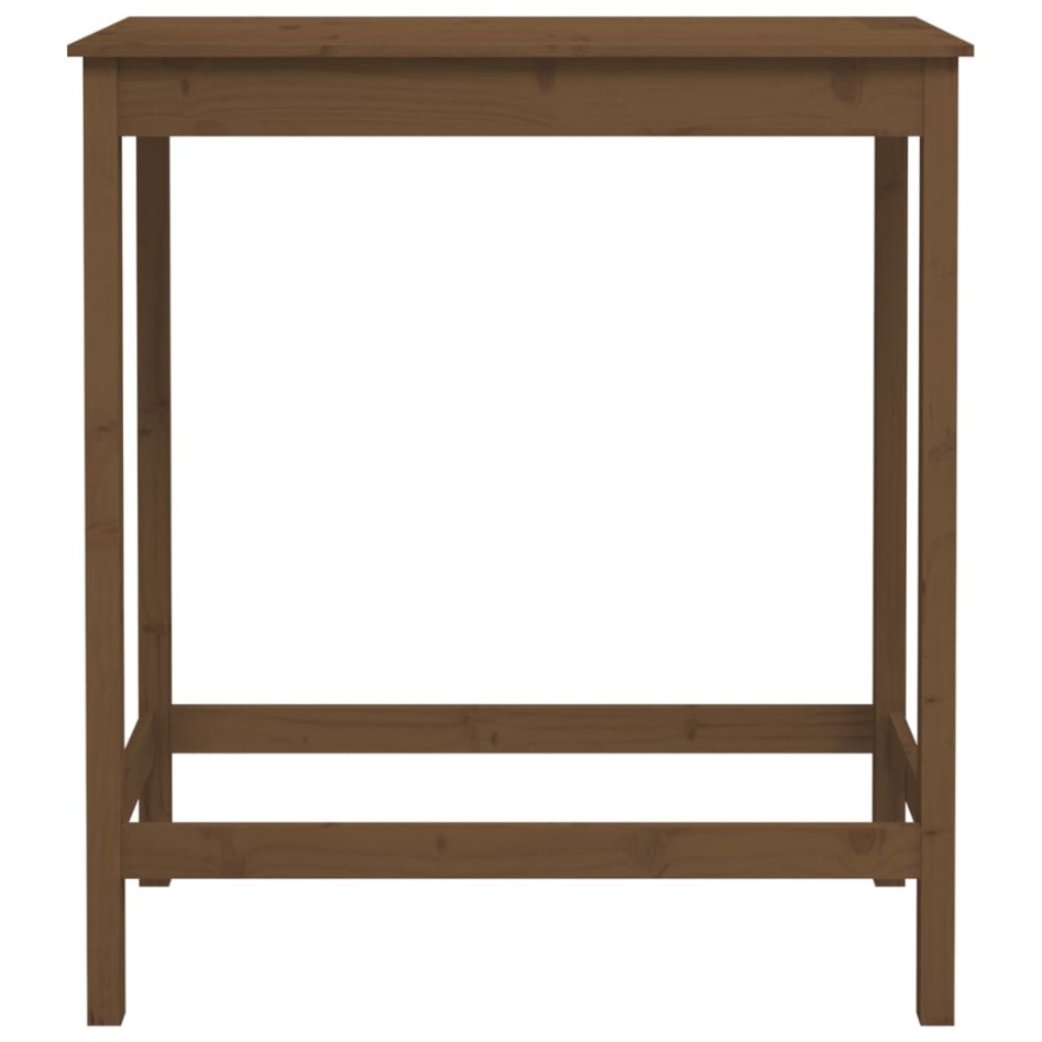 Set de bar 5 piezas madera maciza de pino marrón