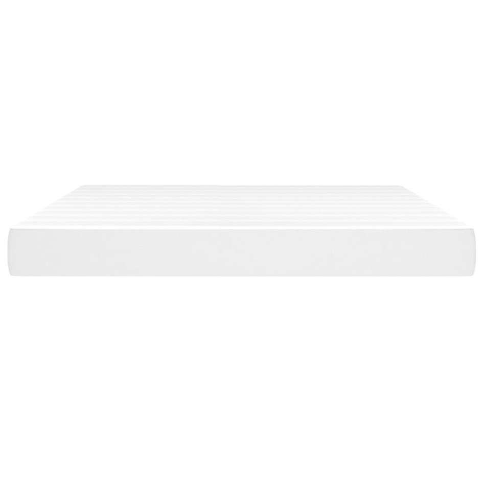 Colchón muelles ensacados cuero sintético blanco 180x200x20