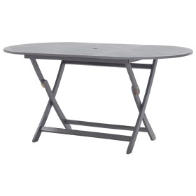 Mesa de jardín plegable madera maciza de acacia 160x85x75