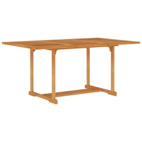 Mesa de jardín de madera maciza de teca 150x90x75
