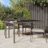 Mesa jardín vidrio templado ratán sintético 150x90x75 cm