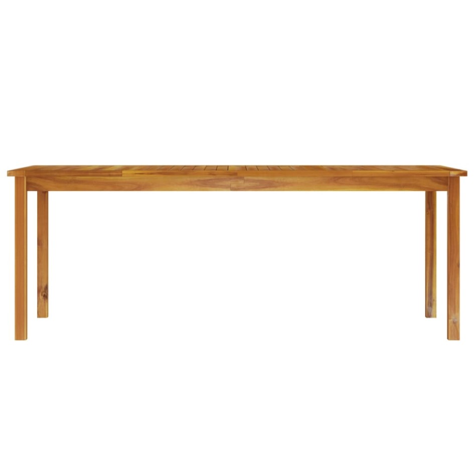 Mesa de jardín de madera maciza de acacia 200x100x74
