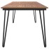 Mesa de jardín con patas en U madera maciza acacia 200x90x75