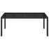 Mesa de jardín superficie de vidrio ratán PE negro 190x90x75