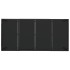 Mesa de jardín superficie de vidrio ratán PE negro 190x90x75