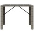 Mesa alta bar con superficie vidrio ratán PE gris 145x80x110