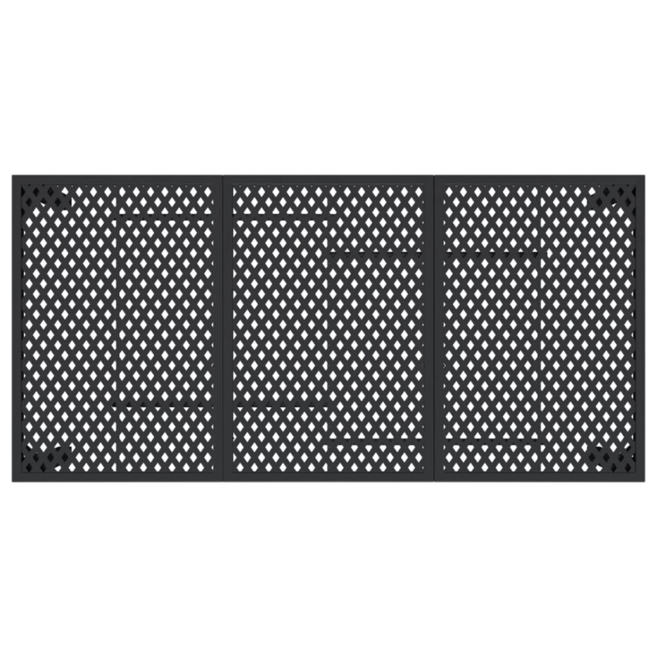 Mesa de jardín de acero gris antracita 165x80x72