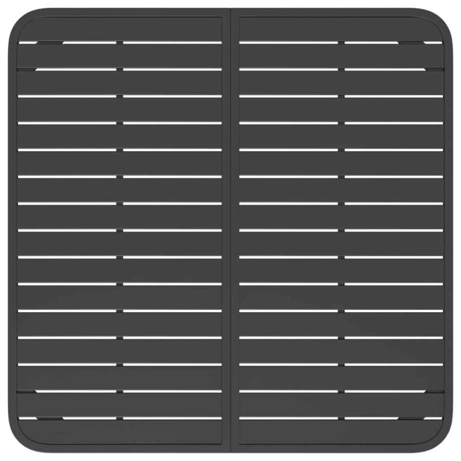 Mesa de jardín de acero gris antracita 100x100x71